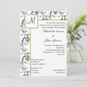 モノグラムの結婚式招待状 招待状 (スタンド正面)