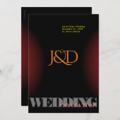 モノグラムの結婚式招待状 招待状 (正面/裏面)