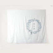 モノグラムの結婚式用背景、写真小道具、フォトブース タペストリー (正面(横))