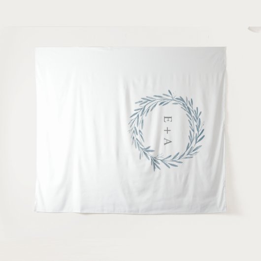 モノグラムの結婚式用背景、写真小道具、フォトブース タペストリー (正面(横))