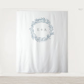 モノグラムの結婚式用背景、写真小道具、フォトブース タペストリー (正面)