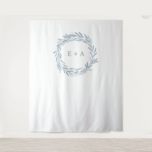 モノグラムの結婚式用背景、写真小道具、フォトブース タペストリー (正面)