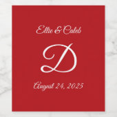 モノグラムの結婚贈 ワインラベル (シングルラベル)