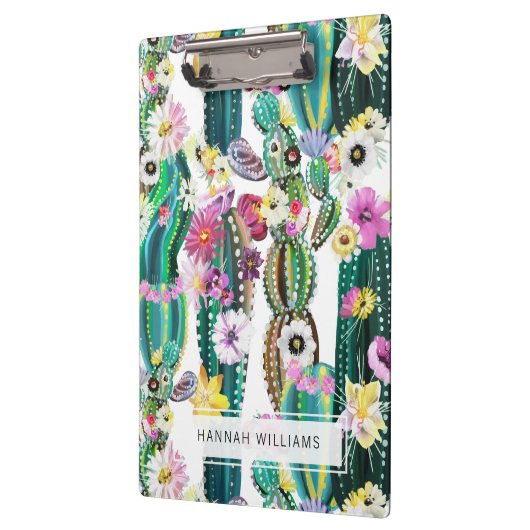 モノグラムの絵を描カクタスのパターン(の模様が)ある背景 クリップボード (左)