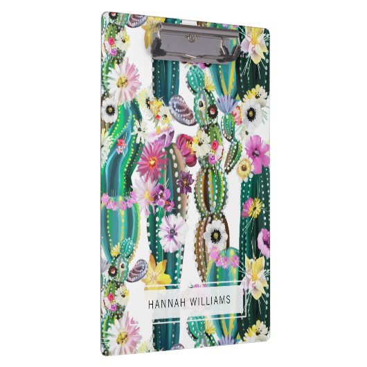 モノグラムの絵を描カクタスのパターン(の模様が)ある背景 クリップボード (右)