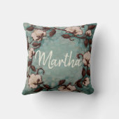 モノグラムの綿のリースのカスタムの枕 クッション (裏面)