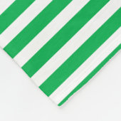 モノグラムの総括的なケリーの緑のストライプおよび濃紺 フリースブランケット (角)