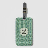 モノグラムの緑のカラジューム属の荷物のラベル ラゲッジタグ (正面縦)