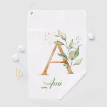 モノグラムの緑のユーカリ金ゴールドグリッター