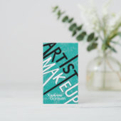 モノグラムの織り目加工のメーキャップアーティストの名刺 名刺 (スタンド正面)