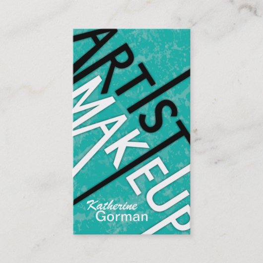 モノグラムの織り目加工のメーキャップアーティストの名刺 名刺 (正面)