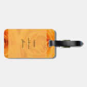 モノグラムの美しい黄橙色の雑種の茶バラ ラゲッジタグ (裏面横)