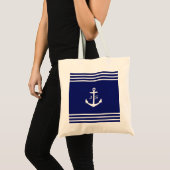 モノグラムの航海のいかり トートバッグ (正面(商品))