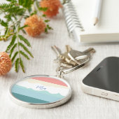 モノグラムの色のブロック キーホルダー (側面)