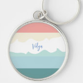 モノグラムの色のブロック キーホルダー (正面)