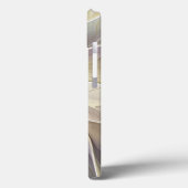 モノグラムの花のファンタジーの金ゴールドのナスの抽象芸術 Case-Mate iPhoneケース (裏面 / 左)