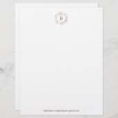 モノグラムの花柄 レターヘッド (正面/裏面)