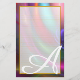 モノグラムの花火はIII並べられた文房具に罰金を科します 便箋