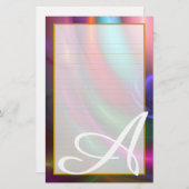 モノグラムの花火はIII並べられた文房具に罰金を科します 便箋 (正面/裏面)