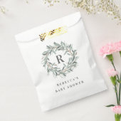 モノグラムの花輪の紙のギフトバッグ フェイバーバッグ (封をした状態)