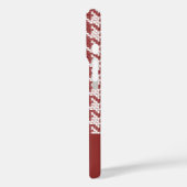 モノグラムの茶色と白のパタ千鳥格子のーン Case-Mate iPhoneケース (裏面 / 左)