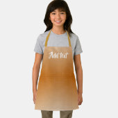 モノグラムの茶色のレザーのテクスチャ エプロン (インサイチュ)