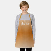 モノグラムの茶色のレザーのテクスチャ エプロン (着用した状態)