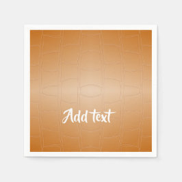 モノグラムの茶色のレザーのテクスチャ スタンダードカクテルナプキン