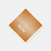 モノグラムの茶色のレザーのテクスチャ スタンダードカクテルナプキン (角)