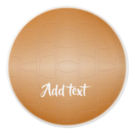 モノグラムの茶色のレザーのテクスチャ セラミックノブ