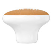 モノグラムの茶色のレザーのテクスチャ セラミックノブ (側面)