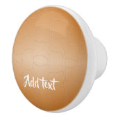 モノグラムの茶色のレザーのテクスチャ セラミックノブ (右)