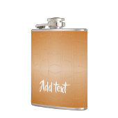 モノグラムの茶色のレザーのテクスチャ フラスク (左)