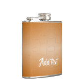 モノグラムの茶色のレザーのテクスチャ フラスク (右)