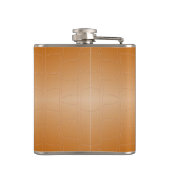 モノグラムの茶色のレザーのテクスチャ フラスク (裏面)