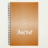 モノグラムの茶色のレザーのテクスチャ プランナー手帳 (正面)