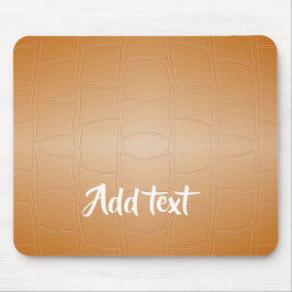 モノグラムの茶色のレザーのテクスチャ マウスパッド