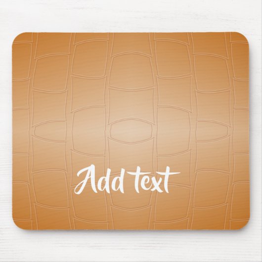 モノグラムの茶色のレザーのテクスチャ マウスパッド (正面)