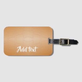 モノグラムの茶色のレザーのテクスチャ ラゲッジタグ