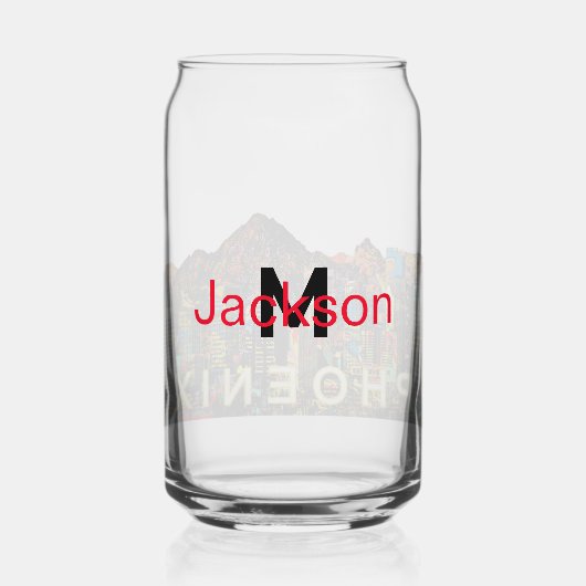 モノグラムの落書きフェニックス ガラス缶 (裏面)