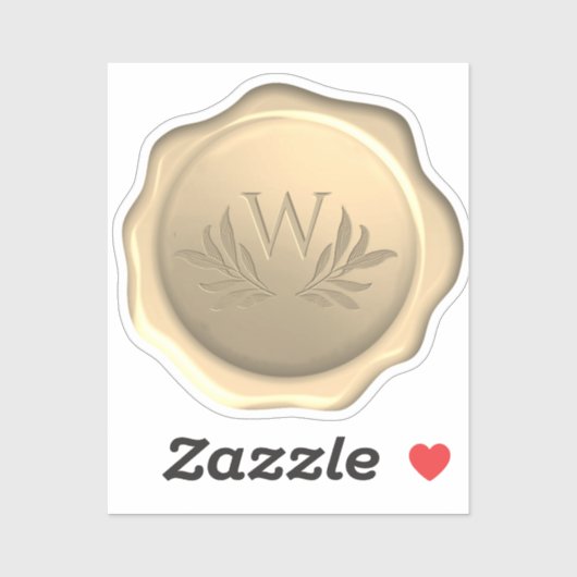 モノグラムの葉ゴールデンワックスシールエンボスされた葉 シール (シート)