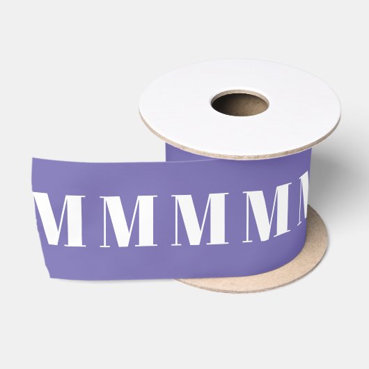 モノグラムの薄紫ペリウニカスタムクルイニシャル番号 サテンリボン (リール)