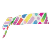 モノグラムの虹の斜めラインパターンポップアート タイヘッドバンド (回転270)