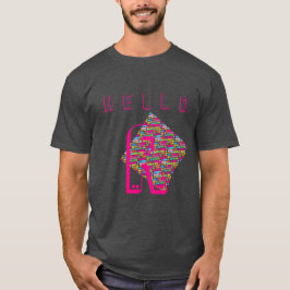 モノグラムの虹の斜めラインパターンポップアート Tシャツ