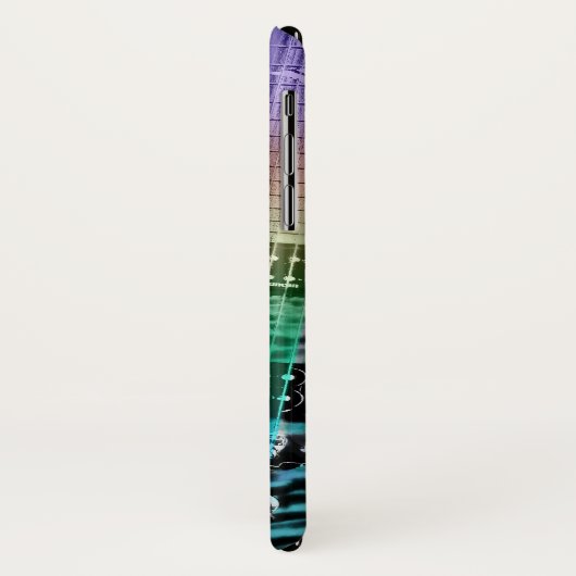 モノグラムの虹の首のギターのiPhone Xの場合 Case-Mate iPhoneケース (裏面/左)