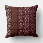 モノグラムの装飾的な投球の枕アフリカの記号 クッション (裏面)