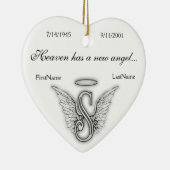 モノグラムの記念の捧げ物のオーナメントS セラミックオーナメント (右)