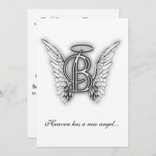 モノグラムの記念の捧げ物の手紙B プログラム (正面/裏面)