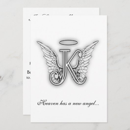 モノグラムの記念の捧げ物の手紙K プログラム (正面/裏面)