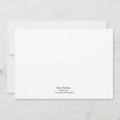 モノグラムの誕生の発表を用いるピンクの水玉模様 案内状 (裏面)